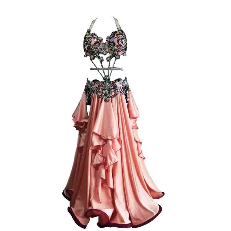 Feili belly oriental dance contest performance service famous teacher style lotus leaf ginseng skirt set 2020 new female