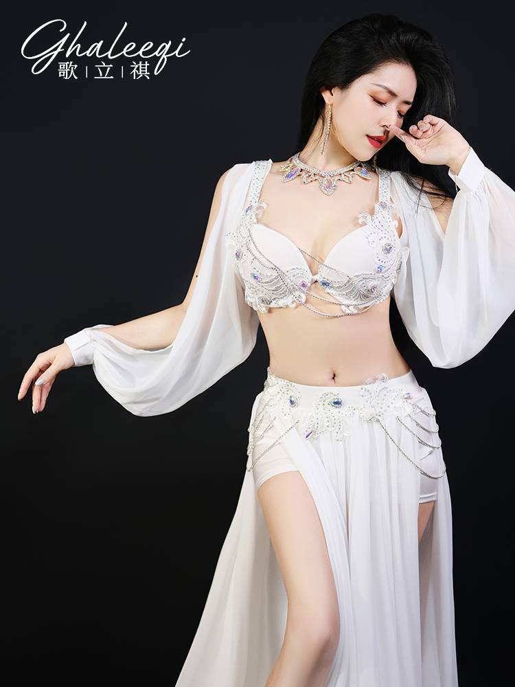Ge Qiqi belly dance beautiful big skirt performance service Fairy model Popsong competition performance dance performance service