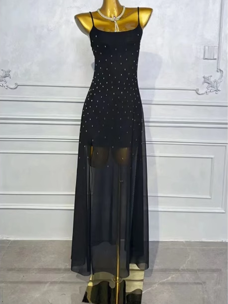 Dance posture belly dance new version 2024 black plus drilling camouflage dress practicing dance performance service
