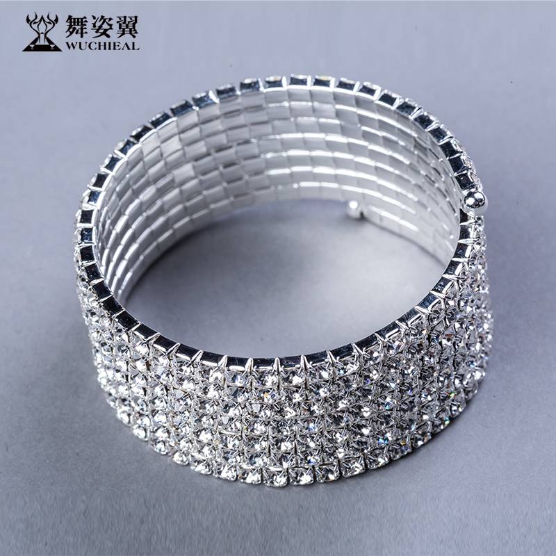 Dance posture 2018 belly dance performance bracelet spiral wound rhinetic arm jewelry bracelet T030