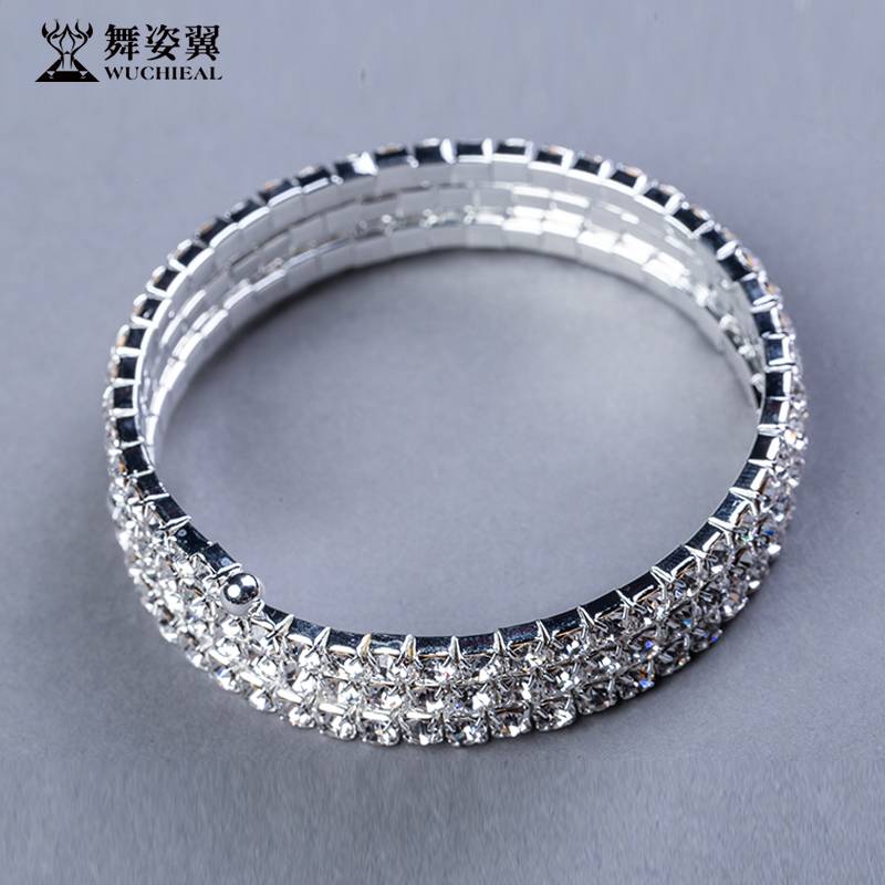 Dance posture 2018 belly dance performance bracelet spiral wound rhinetic arm jewelry bracelet T030