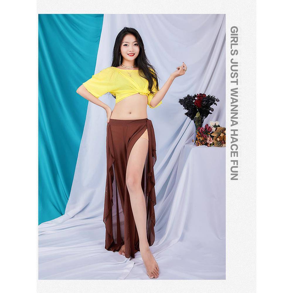 Belly dance exercise uniforms under widespread pants performed suit set beginners Oriental dance clothing dance dance group clothes