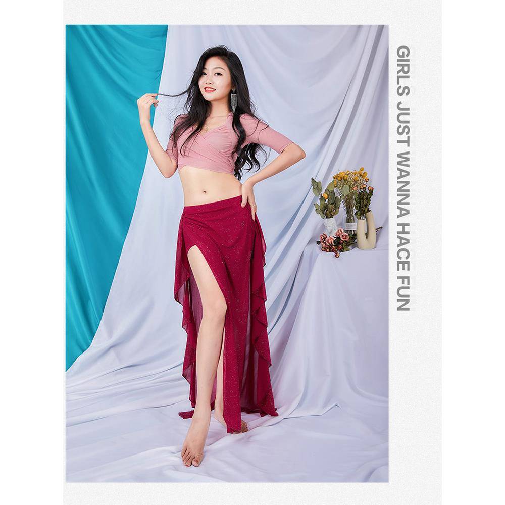 Belly dance exercise uniforms under widespread pants performed suit set beginners Oriental dance clothing dance dance group clothes