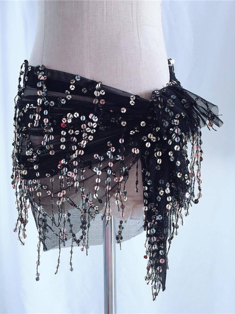 Belly dance waist chain Oriental dance exercise exercise running beads multi -color hip scarf and waist scarf with summer children's performance suit