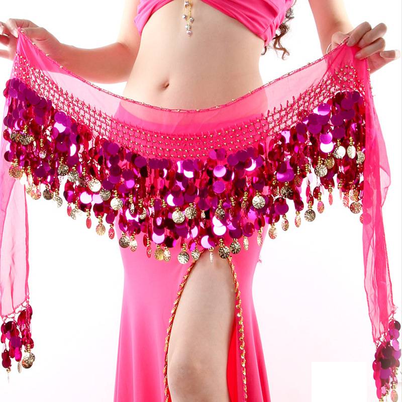 The new belly dance, the gong gong waist chain arms, sequins, the waist scarf Indian dance oriental dance hip scarf square dance waist tape