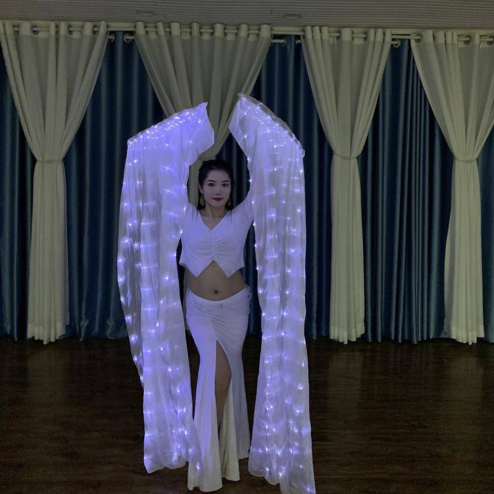 Ouclear Nuclear Belly Dance Performance Overwhelm Fan Light LED Fan White Charging Model High Bright Bar Bar Mall