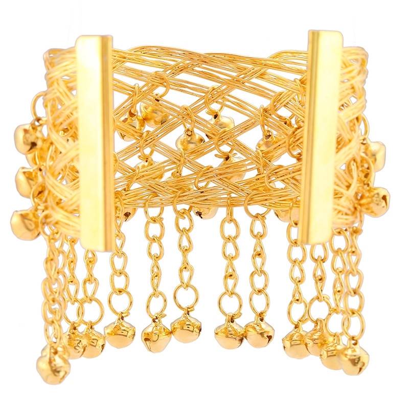 New Indian bracelets Dunhuang dance clothing super immortal ancient wind arm rings exotic belly dance bell bracelet