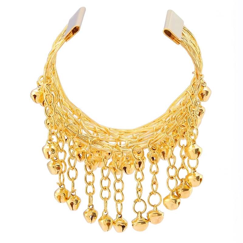 New Indian bracelets Dunhuang dance clothing super immortal ancient wind arm rings exotic belly dance bell bracelet