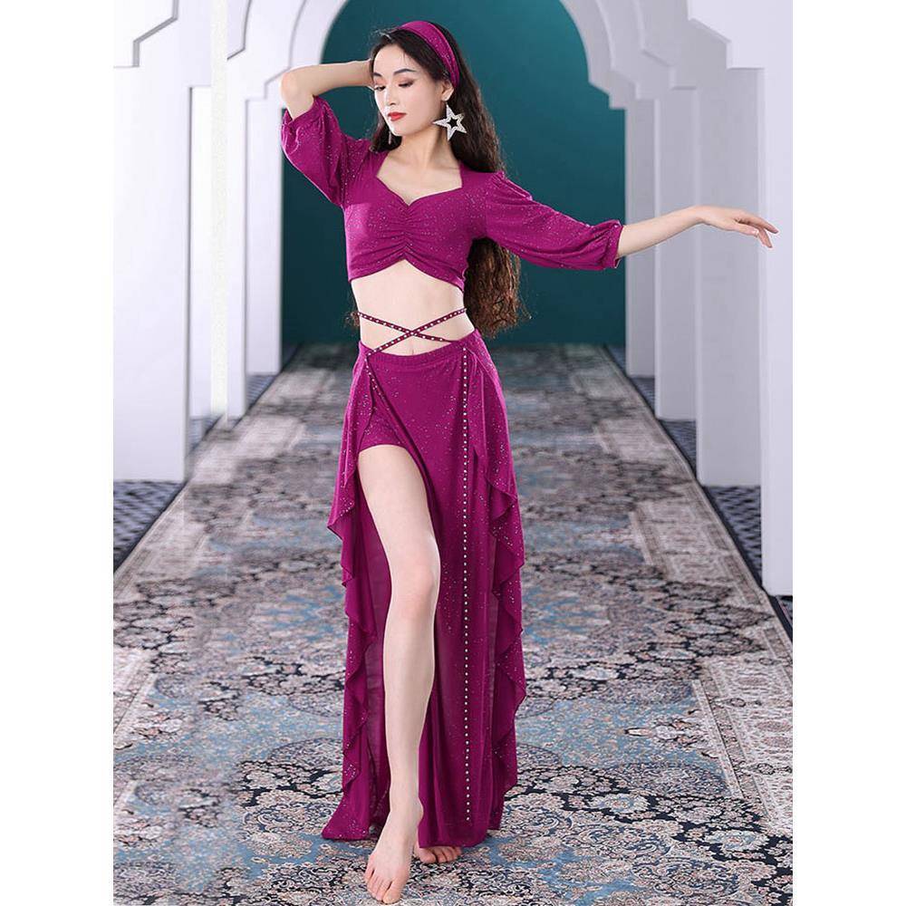 Belly Dance French Palace Wind Skirt Set New Oriental Dance Watch Performance Practice Women's Group Services Service