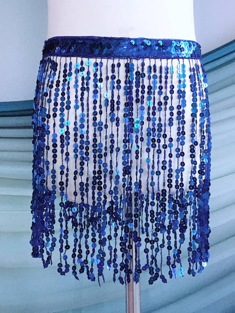 Belly dance waist chain 2024 new sequins lumbar scarf beginner belt hip hip -to -bead sissua waist jewelry