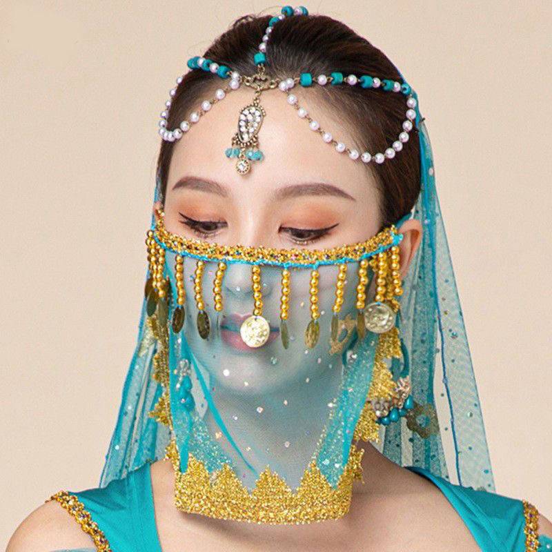 Belly Dance Head Scarf Settlement Meson Dunhuang Dunhuang Dun Dance Female Jasmine Princess Mandarin Headgear