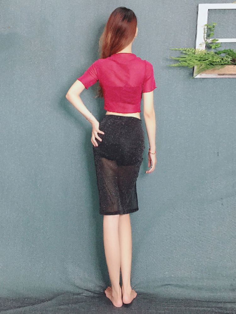Baiya Qianhui Belly Dance Dance Dance Function Services 2024 New Spring Modern Scholars Oriental Dance Clothing Skirt
