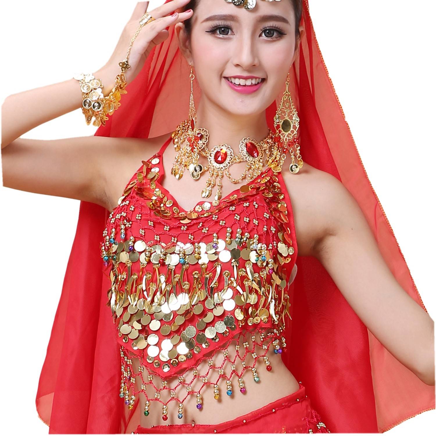 Indian dance Jiayu belly dance clothing dance dance belly dance top small chili bellyband S13