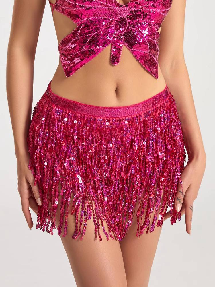 Belly dance hip scarf new Oriental dance waist chain waist scarf fart curtain dancing dance souper dance dance waist sequin belt