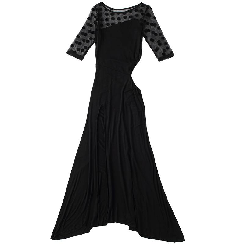 Huayu's new belly dance exercises Modal sexy dress Hepburn Hepburn storm hollow clothing adult girl