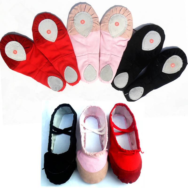 Dance Shoes Female Adult Ballet Dance Shoes Yoga Belly Dance Practice Shoes Ethnic Dance Cat Claw Shoes Flat Soft Shoes Red