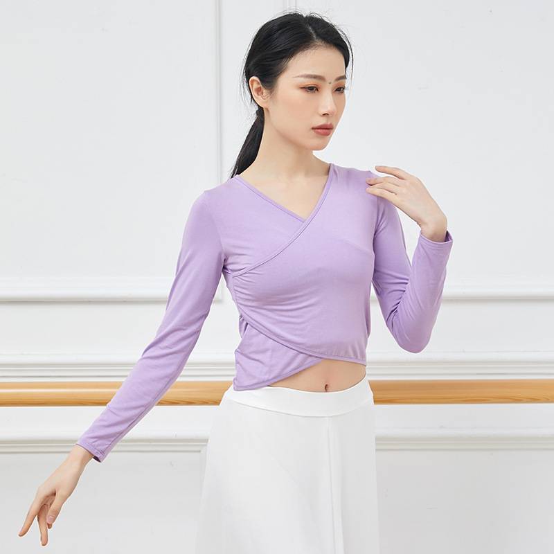 Do not retire black Latin dance service female practice short -sleeved top adult classical dance shape