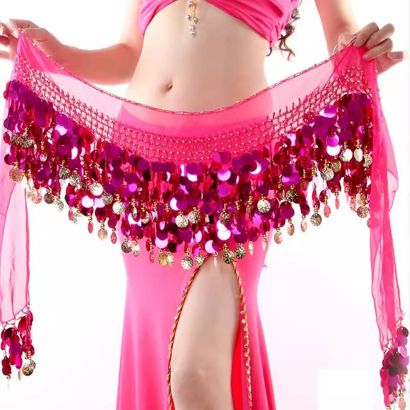 Belly dance waist chain new arms sequins, streamline waist scarf Indian dance hip scarf dance belt oriental dance waist seal