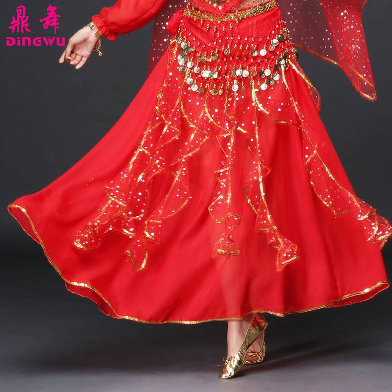 Belly dance skirt skirt big skirt, Xinjiang dance skirt performance service Indian dance skirt sequel skirt female