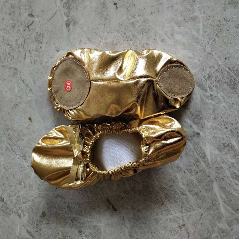 Girls' dance shoes Children's soft bottom practicing shoe performance show performance belly dance Indian dance gold dance shoes