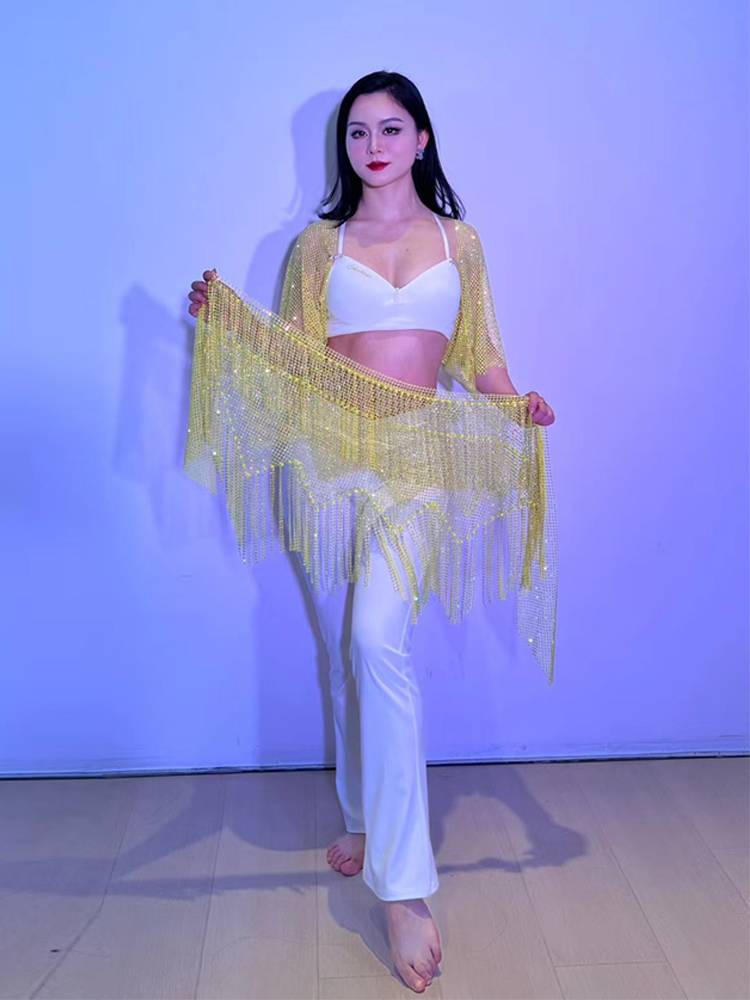 Xiaoman waist belly dance new waist chain junior scholar waist scarf hip scarf pure handmade shiny full drill high quality performance service