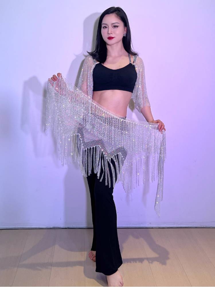 Xiaoman waist belly dance new waist chain junior scholar waist scarf hip scarf pure handmade shiny full drill high quality performance service