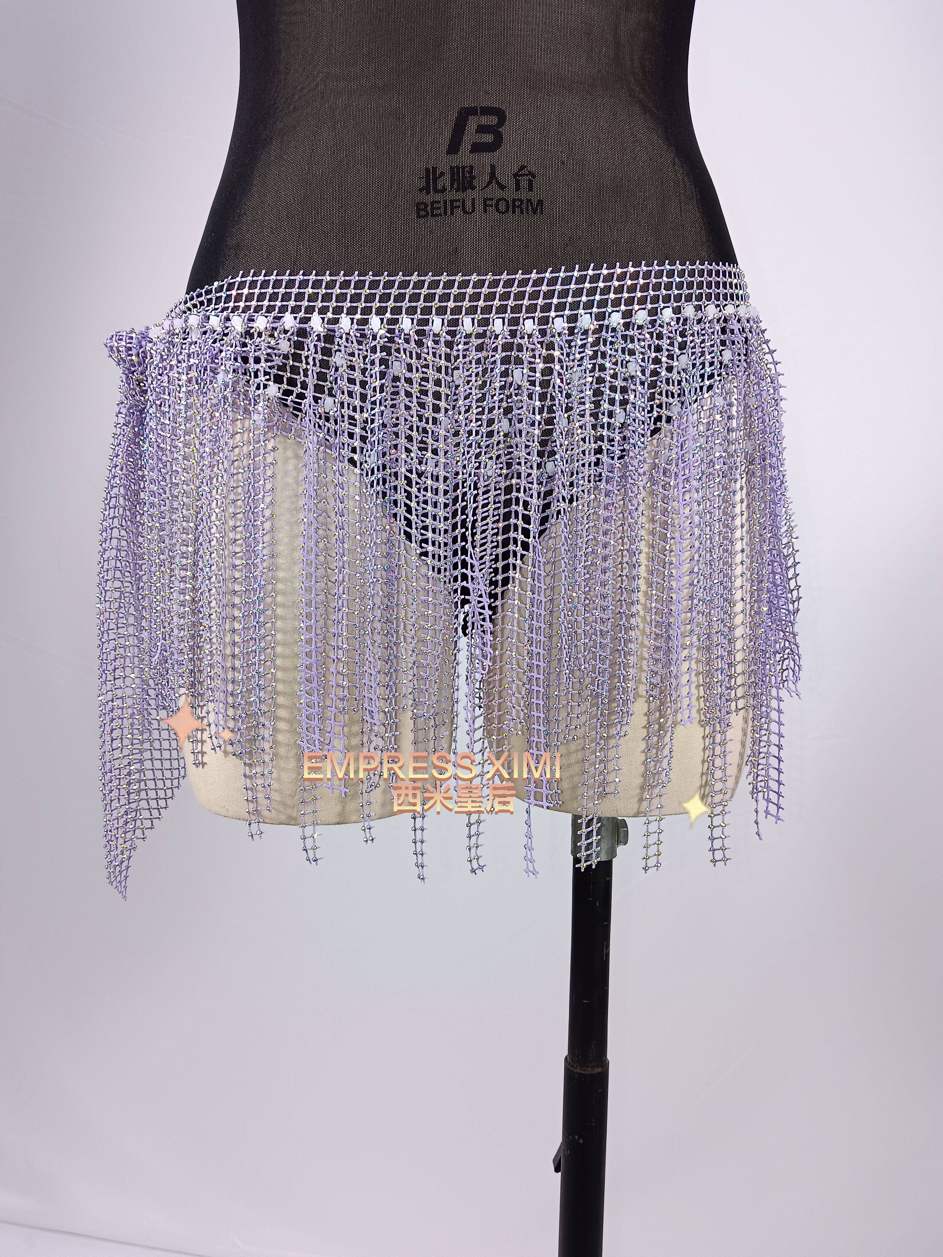 Belly dance waist chain Diamond hip scarf new multi -layer streaming drill drill fart curtain dance service group performance service 2024