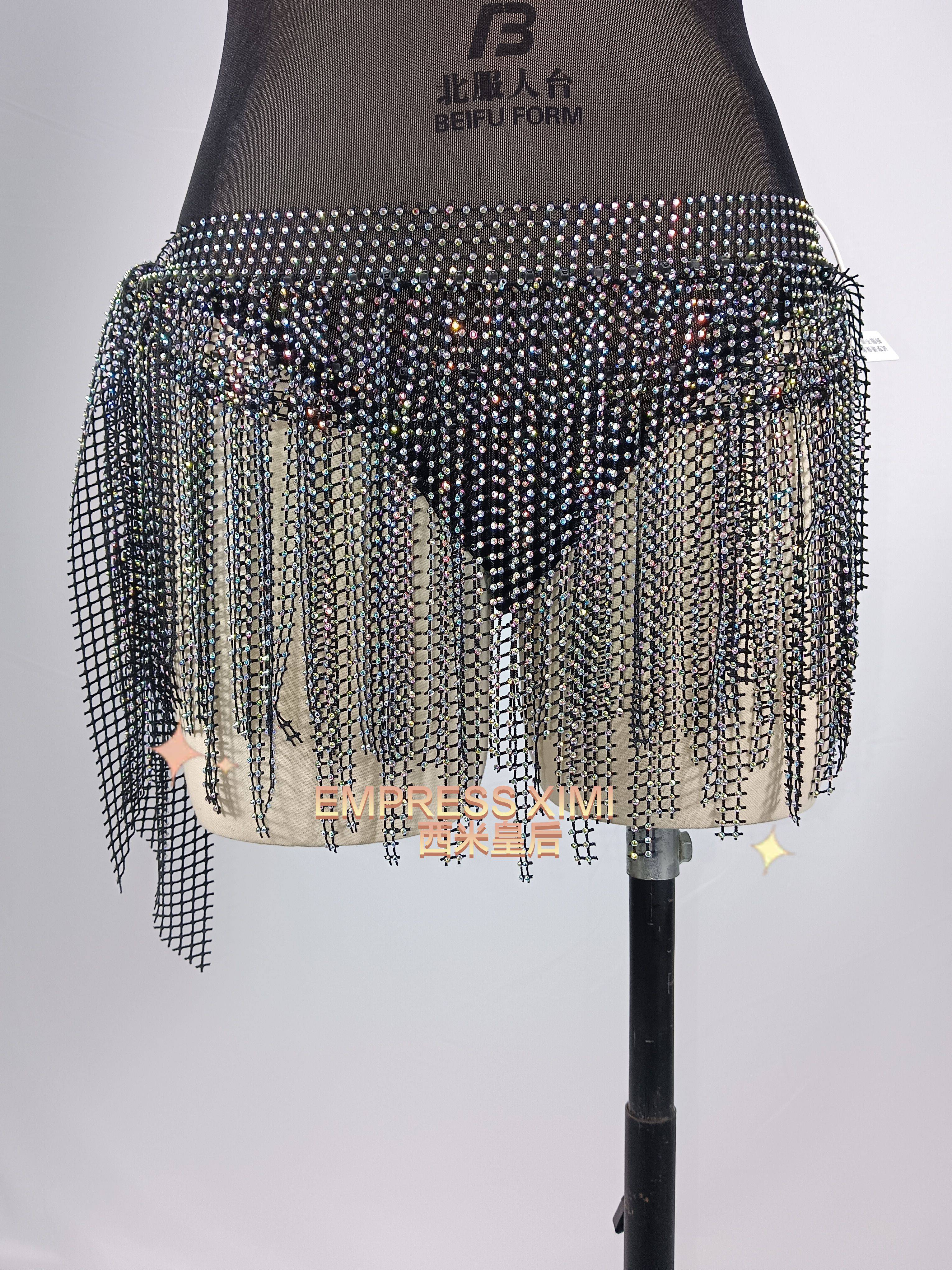 Belly dance waist chain Diamond hip scarf new multi -layer streaming drill drill fart curtain dance service group performance service 2024