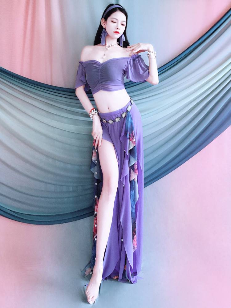 Belly dance suit performance service court dance long skirt set is sloppy and thin temperament, dance performance service children