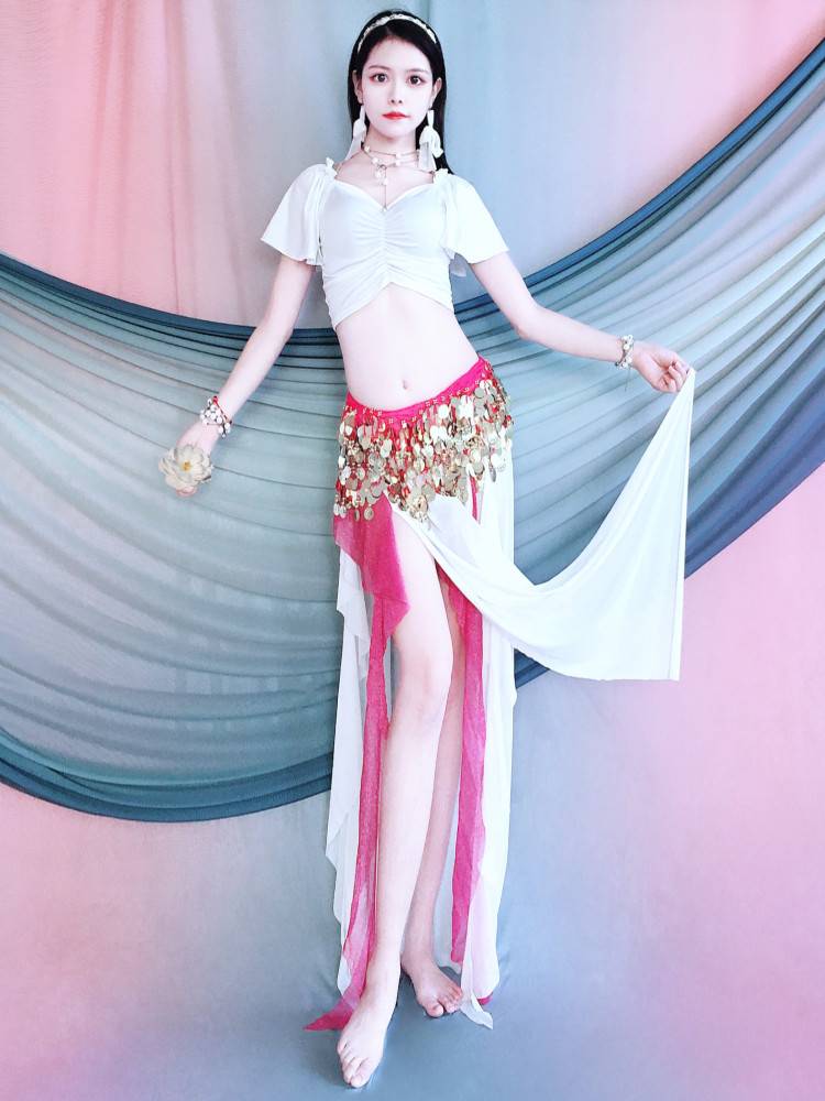 Belly dance suit performance service court dance long skirt set is sloppy and thin temperament, dance performance service children