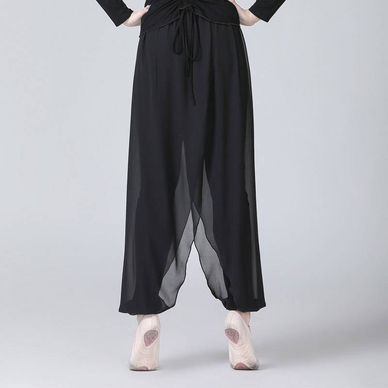 Belly Dance 2021 New Female Autumn and Winter Model Practice Black Pants Modern Dance Spring Spinning Pants is thin and versatile