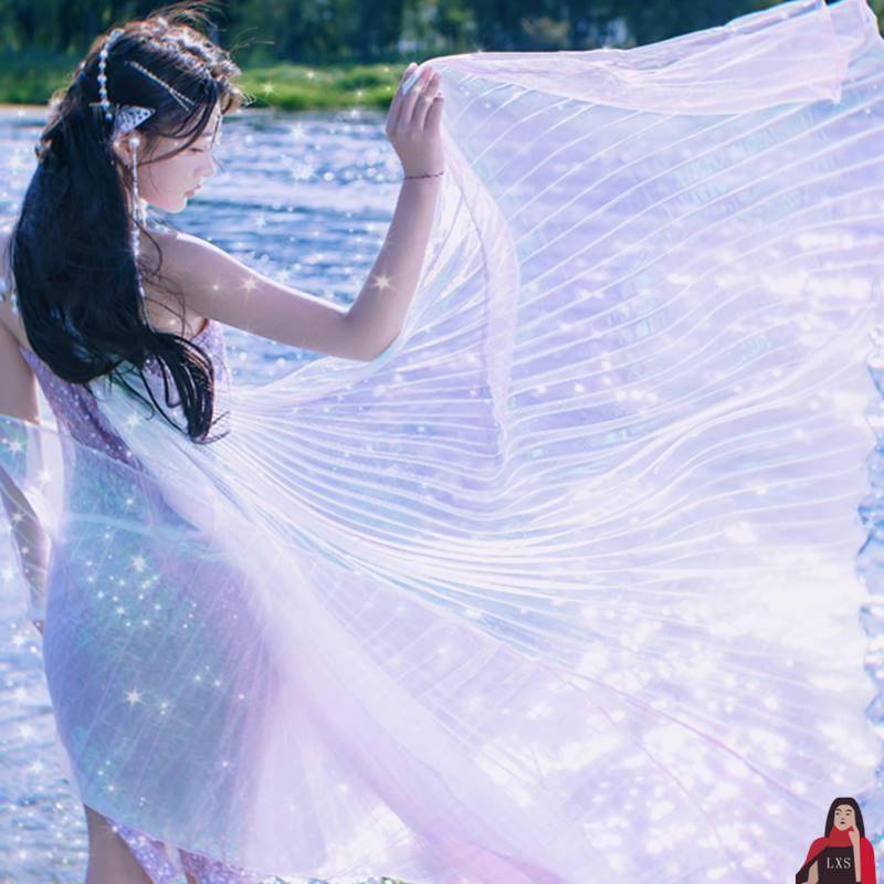 Adult belly dance gold -wing transparent fantasy gauze dance butterfly wings clothing photo shooting specifically