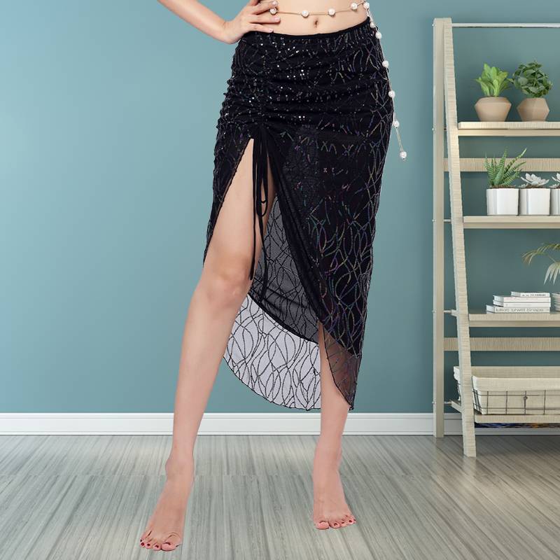 2021 new E belly dance skirt half -body sequ consistency training suit