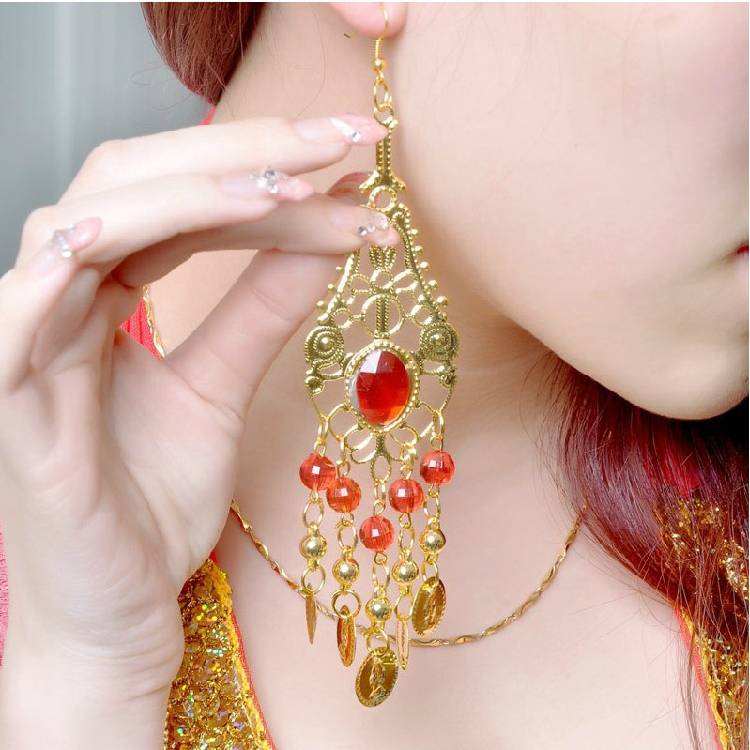 Dance belly dance jewelry/belly dance necklace/belly dance earrings/neck chain ear ring two -piece