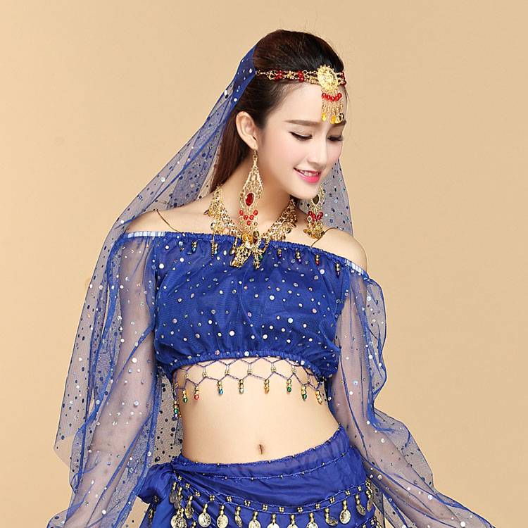 Dance belly dance jewelry/belly dance necklace/belly dance earrings/neck chain ear ring two -piece