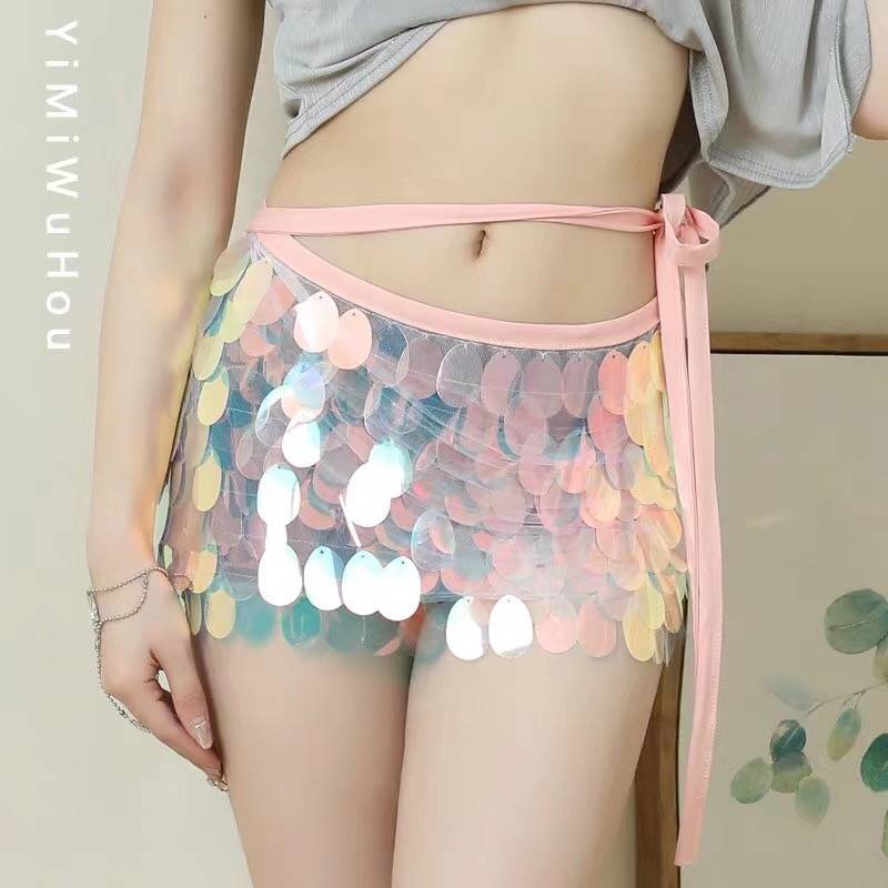 Nanguang Palace Dance 2022 new belly dance short model mermaid hip hip scarf suits are shining