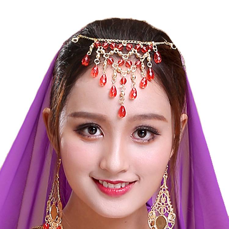 Indian dance belly dance accessories jewelery dance table necklace peridine performance prop glory chain chain nasal chain fingernails