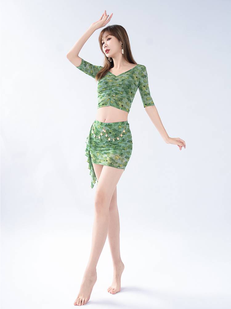 Belly Dance 2024 Summer New Sexy Summer Short Skirt Be beginner Practice Services Oriental Dance Performance Set