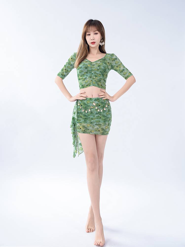 Belly Dance 2024 Summer New Sexy Summer Short Skirt Be beginner Practice Services Oriental Dance Performance Set