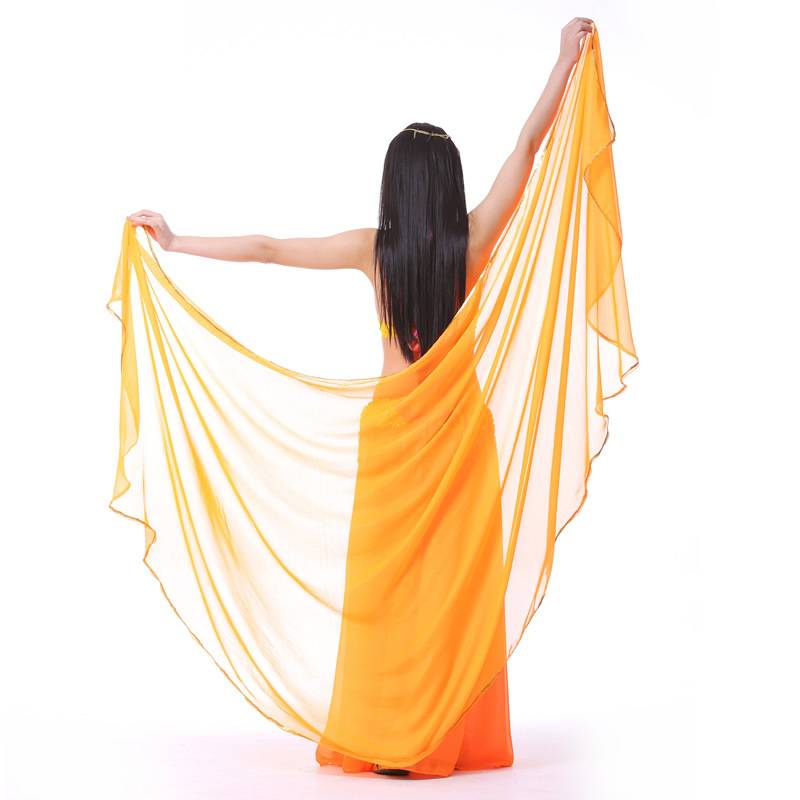 250x120cm chiffon semi -circular scarf belly dance hand dance hand yarn scarf throw belly dance gum dance dance solid color