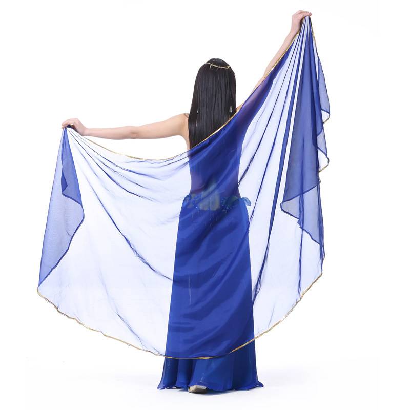250x120cm chiffon semi -circular scarf belly dance hand dance hand yarn scarf throw belly dance gum dance dance solid color