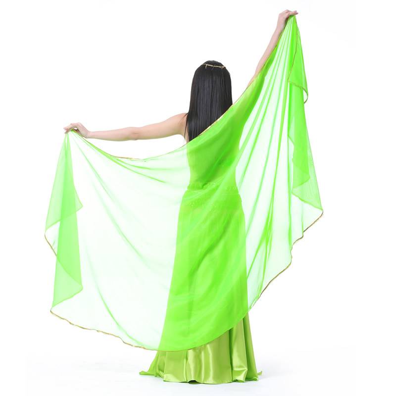 250x120cm chiffon semi -circular scarf belly dance hand dance hand yarn scarf throw belly dance gum dance dance solid color