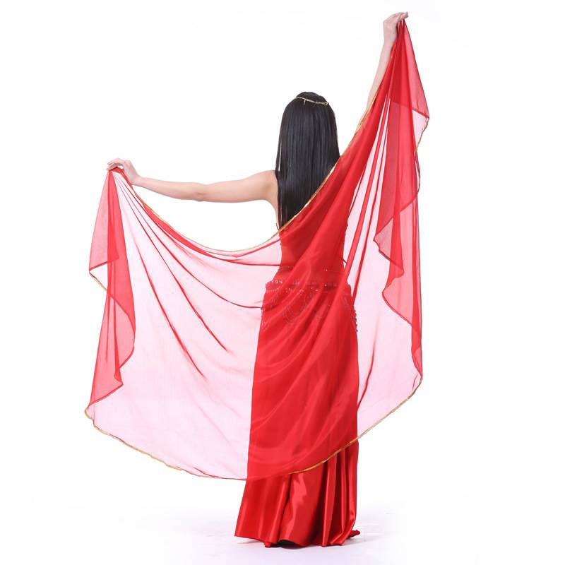 250x120cm chiffon semi -circular scarf belly dance hand dance hand yarn scarf throw belly dance gum dance dance solid color