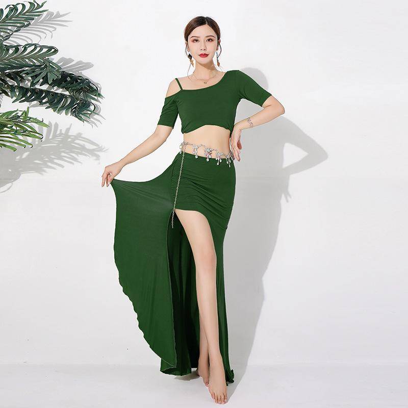 Belly dance new practice suit set Modal sexy Oriental 2022 long skirt beginner dance clothing performance