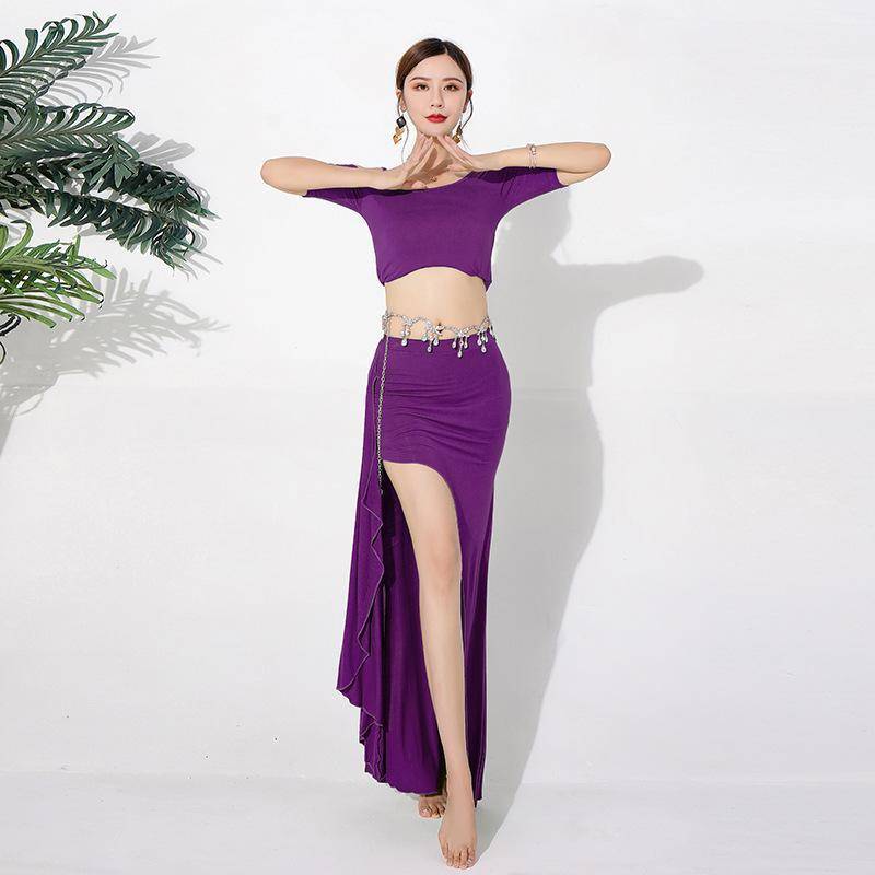 Belly dance new practice suit set Modal sexy Oriental 2022 long skirt beginner dance clothing performance