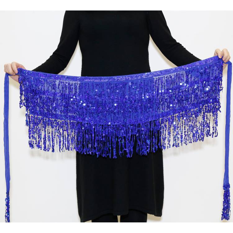 Belly dance waist chain female hip towel 2020 new Oriental dance streams sequin belt be beginner waist skirt sexy