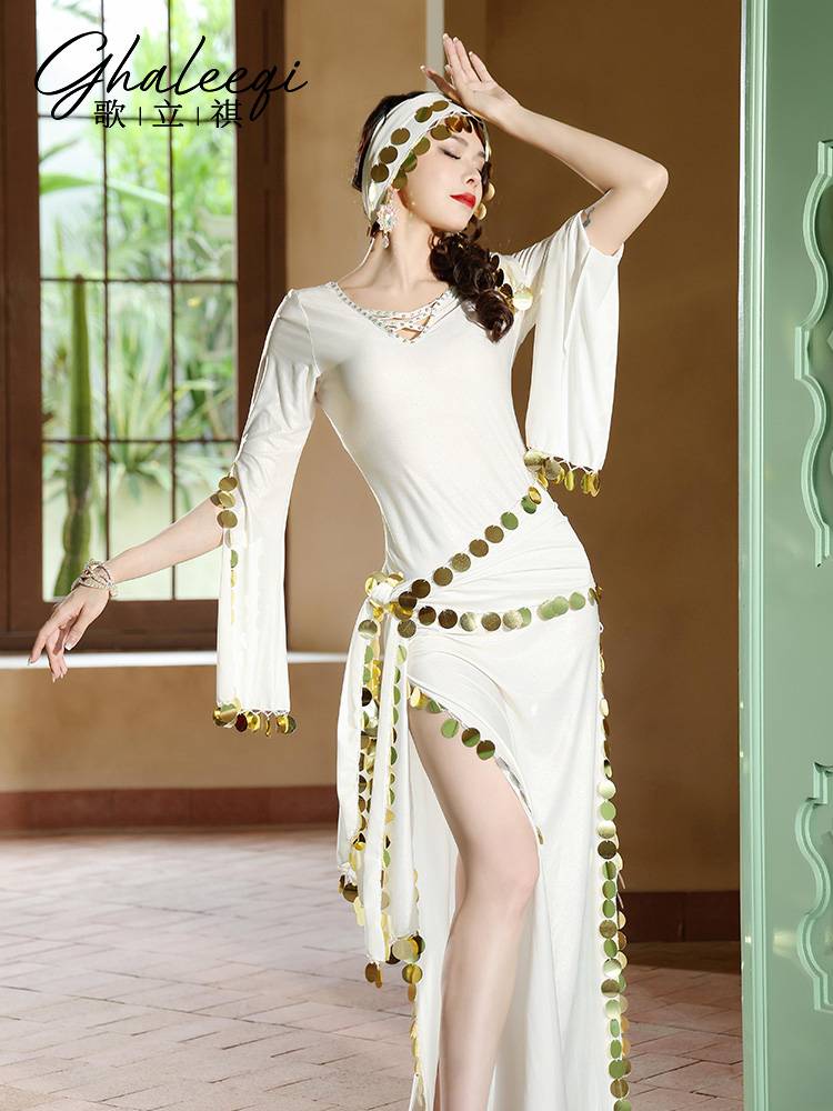 Ge Qiqi Belly Dance SAIDI Dance Club Side Plasma Powder Autumn and Winter New Dance Performance Performance Service Group Services