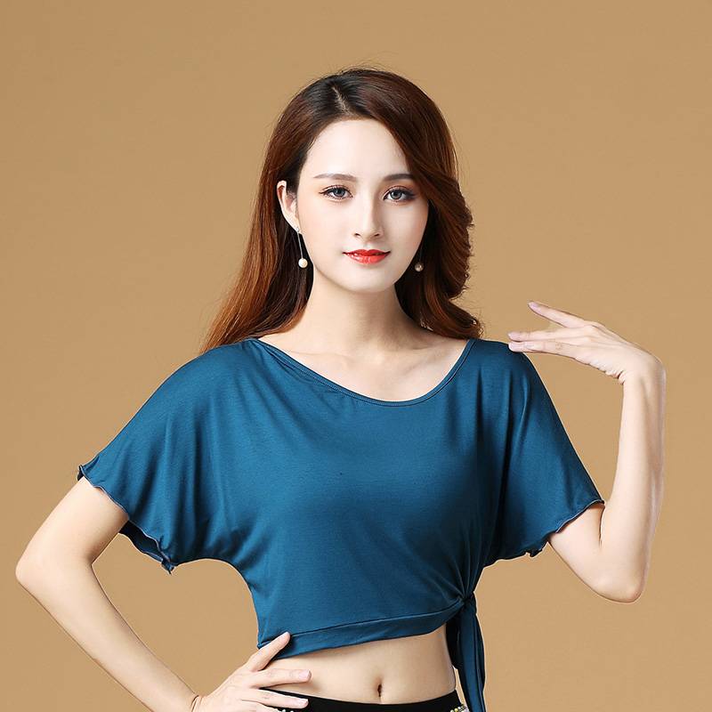 Belly Dance Practice Clothing Top 2023 New Loose and Various Short -sleeved Sexy Beginner Oriental Dance Clothing