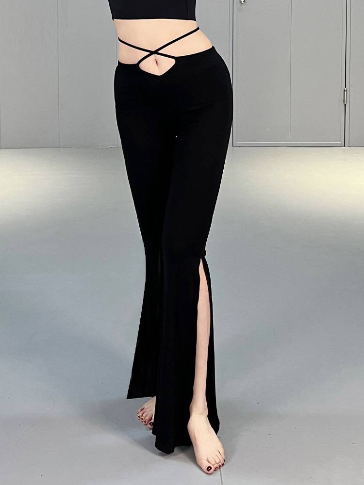 Belly dance pants 2024 new female adult Modal dance split pants Oriental dance exercise performance table performance trousers