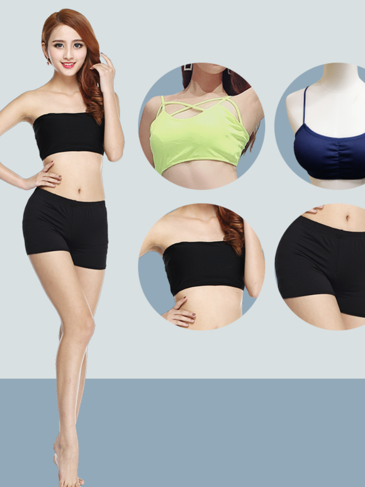 Yanxinhui Meimei New Belly Dance Practice Delivery Bottom Pants Trip Cross -Betal Wrap the chest adult anti -glow
